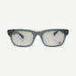 Chrome Hearts Gittin Any? grey sunglasses side profile, showing engraved silver temple tip and Chrome Hearts logo.