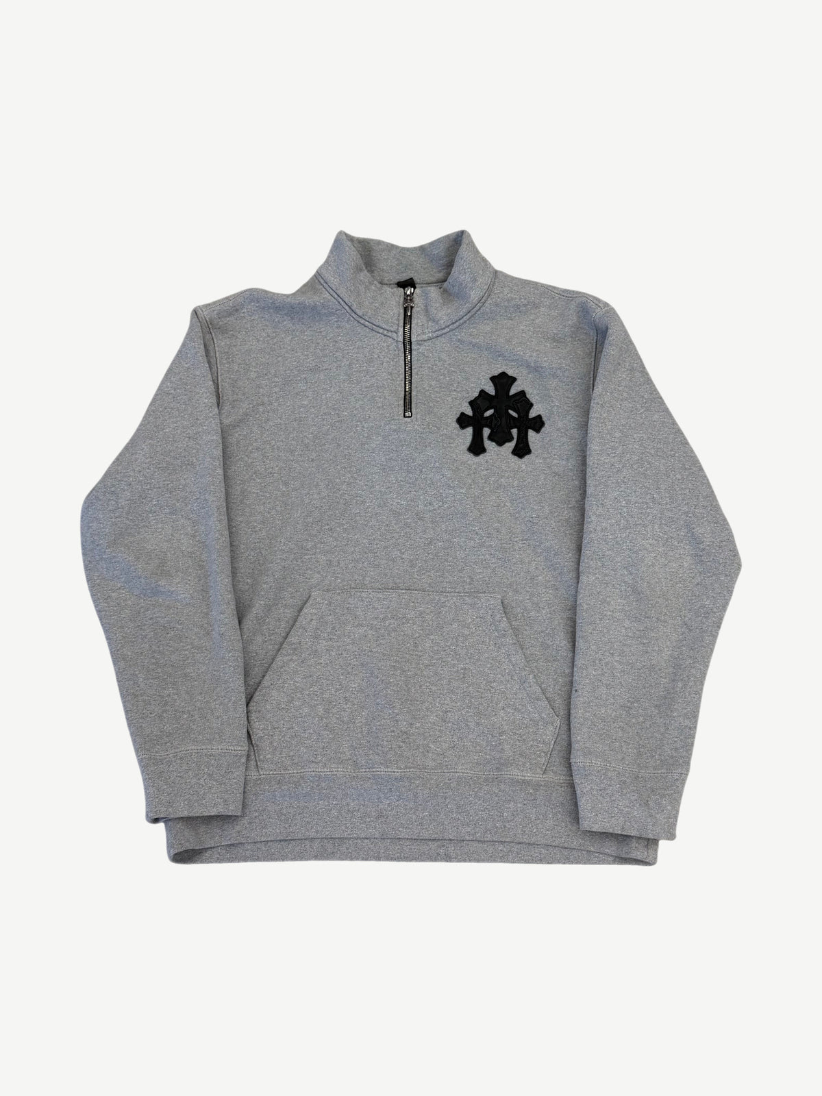 Chrome Hearts Gray Paper Jam Triple Cross Halfzip