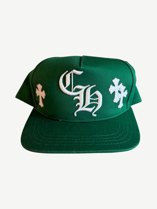 Chrome Hearts Green CH Cross Patch Baseball Hat