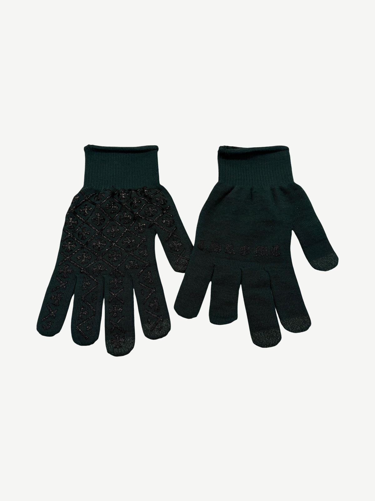 Chrome Hearts Green Checkmate Work Gloves