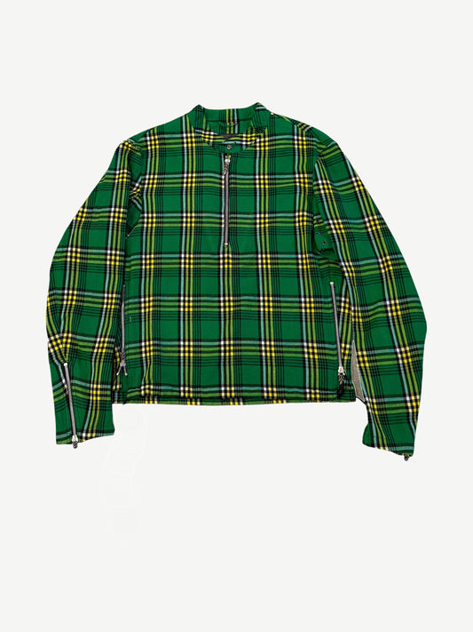 Chrome Hearts Green Y Not Easy Riders Masai Check Halfzip Jacket