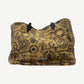 Chrome Hearts large canvas beach tote bag in natural with oversized cross logo and rolled leather handles