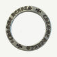 Chrome Hearts Malibu spacer ring top-down view showing gothic Chrome Hearts engraved around the band.