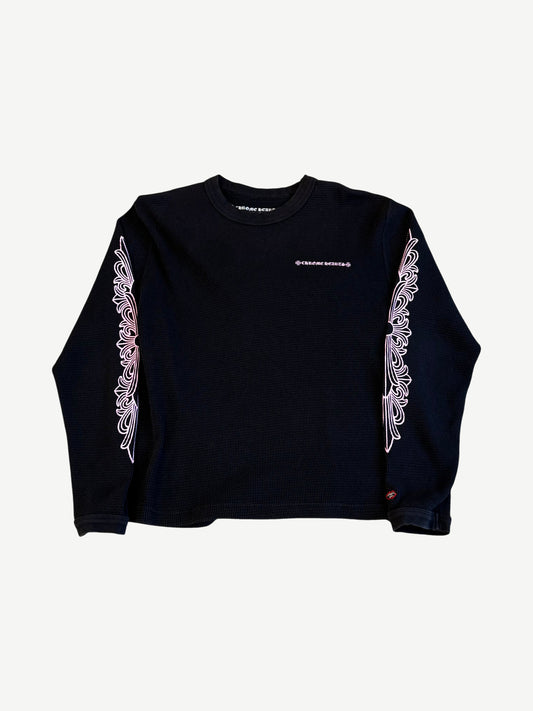Chrome Hearts Matty Boy Black Pink Thermal Longsleeve