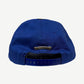 Chrome Hearts Matty Boy blue Space hat back, silver CH dagger plate closure on royal blue 5-panel crown.