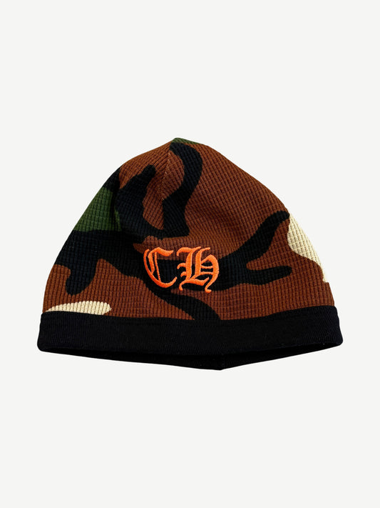 Chrome Hearts Matty Boy Camo Caution Thermal Skully Beanie
