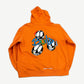 Chrome Hearts x Matty Boy orange Build hoodie back with multicolor Build graphic and soccer balls