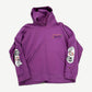 Chrome Hearts Matty Boy purple hoodie front with chest logo and graphic patches on both sleeves