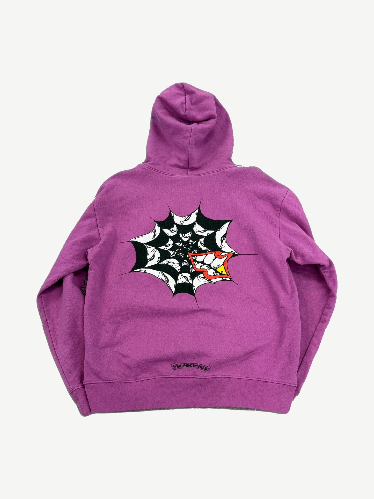 Chrome Hearts Matty Boy Purple Spider Web Floral Hoodie