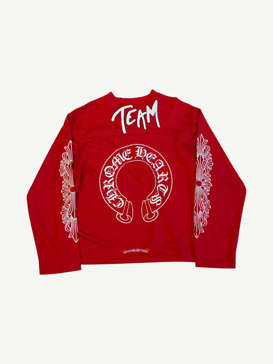 Chrome Hearts Matty Boy Red Form Mesh Longsleeve Jersey