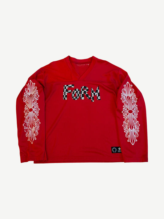 Chrome Hearts Matty Boy Red Form Mesh Longsleeve Jersey