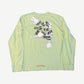 Chrome Hearts Matty Boy seafoam Lust longsleeve back with striped figures and Chrome Hearts tab