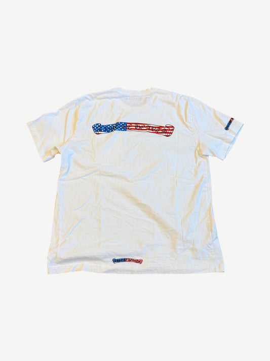 Chrome Hearts Matty Boy White USA Scroll Tee