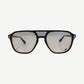 Chrome Hearts Zipher navy aviator frames front view with orange inner trim and double-bridge construction