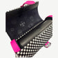 Chrome Hearts Pink Checkered Cemetery Cross Patch Watch Roll