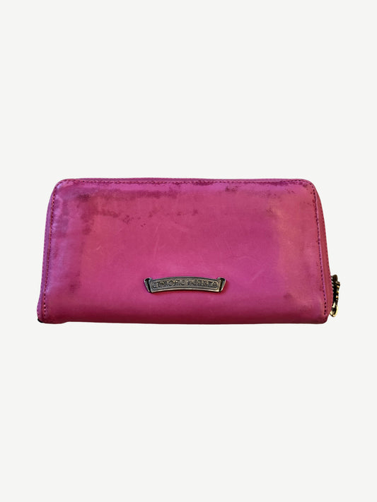 Chrome Hearts Pink Fleur de Lis Long Wallet