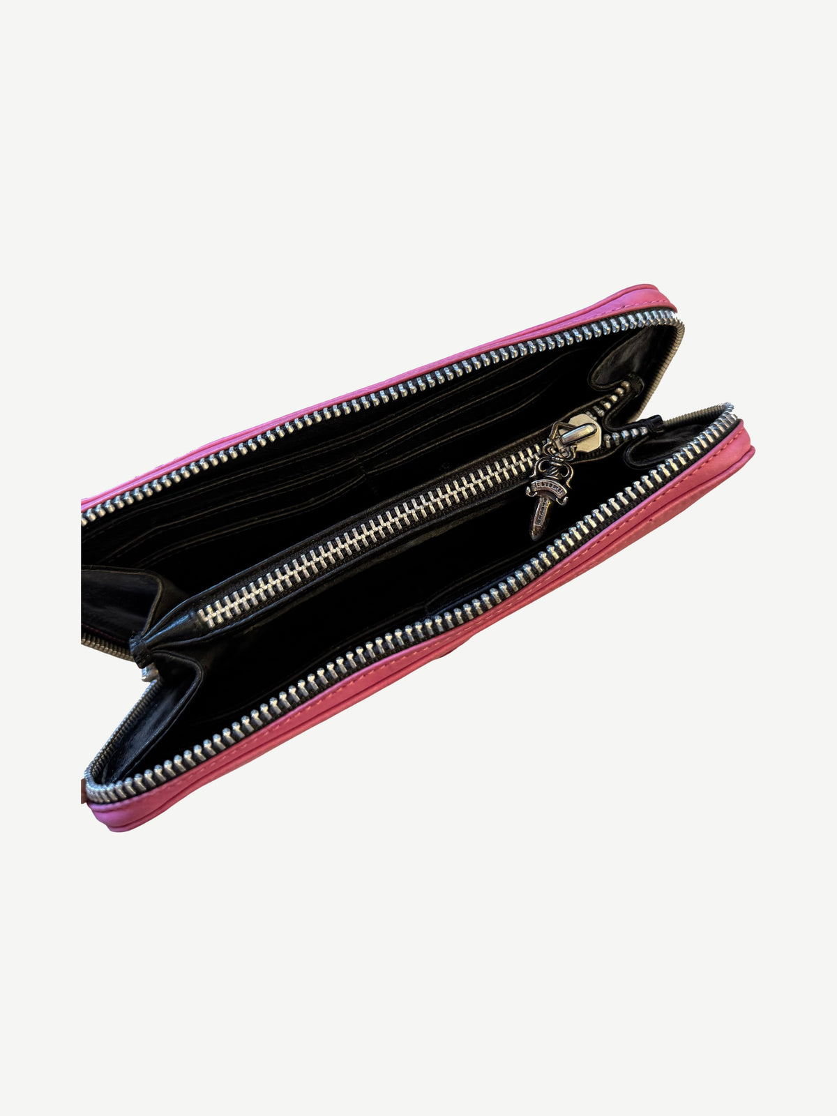 Chrome Hearts Pink Fleur de Lis Long Wallet