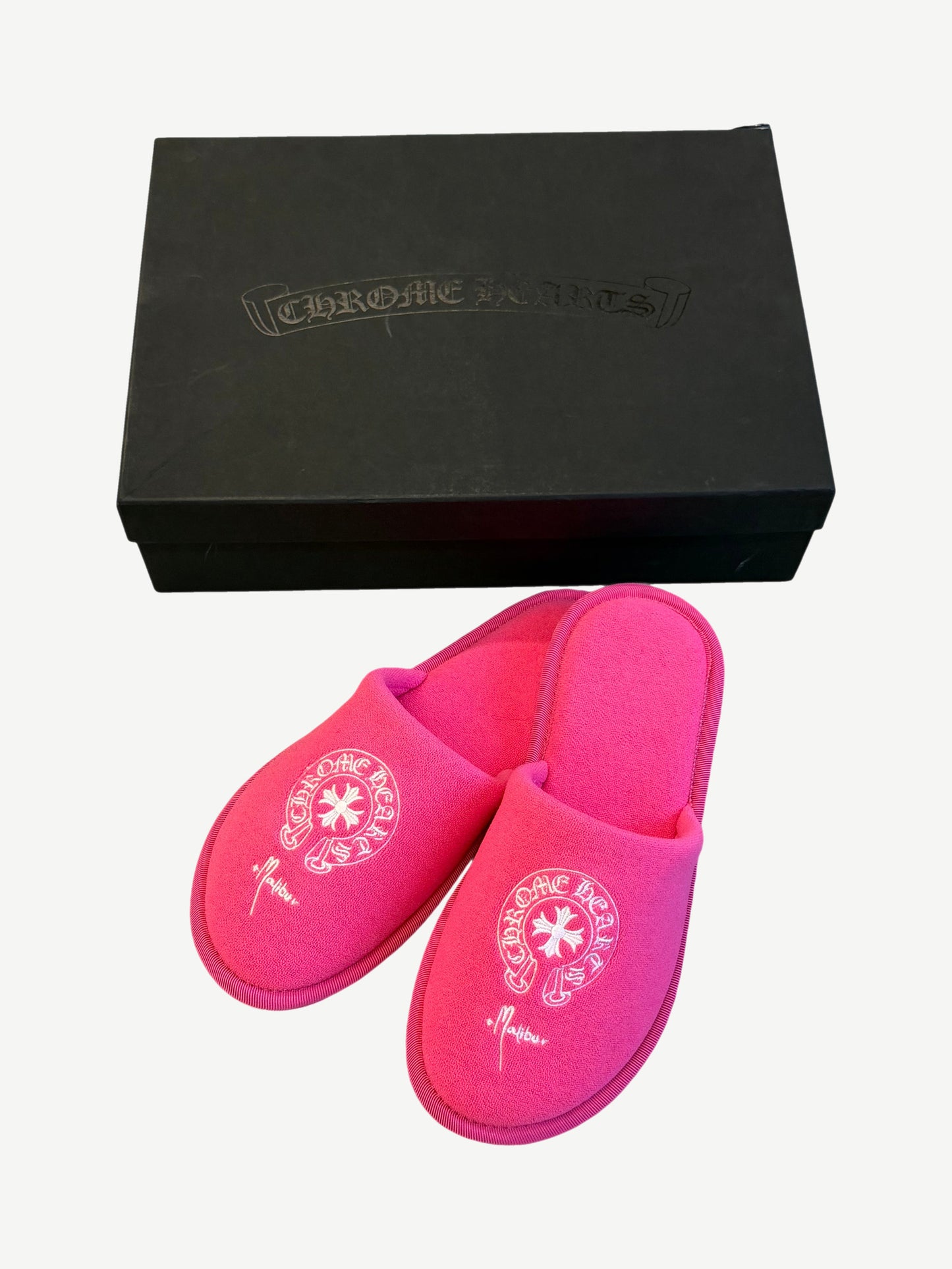 Chrome Hearts Pink Malibu Exclusive Hotel Slippers