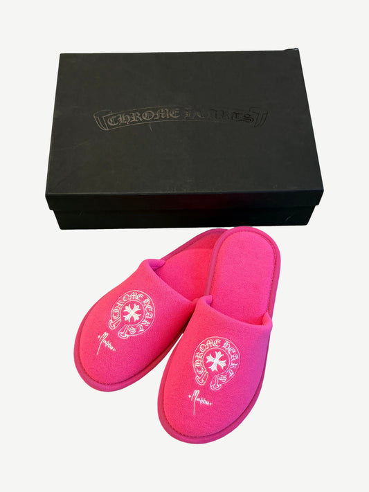 Chrome Hearts Pink Malibu Exclusive Hotel Slippers