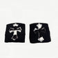 Chrome Hearts pair of black terry wrist sweatbands with white and black pony hair cross patches
