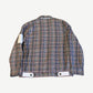Chrome Hearts Quilted Plaid White Leather Triple Cross Patch Jacket