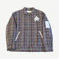 Chrome Hearts Quilted Plaid White Leather Triple Cross Patch Jacket