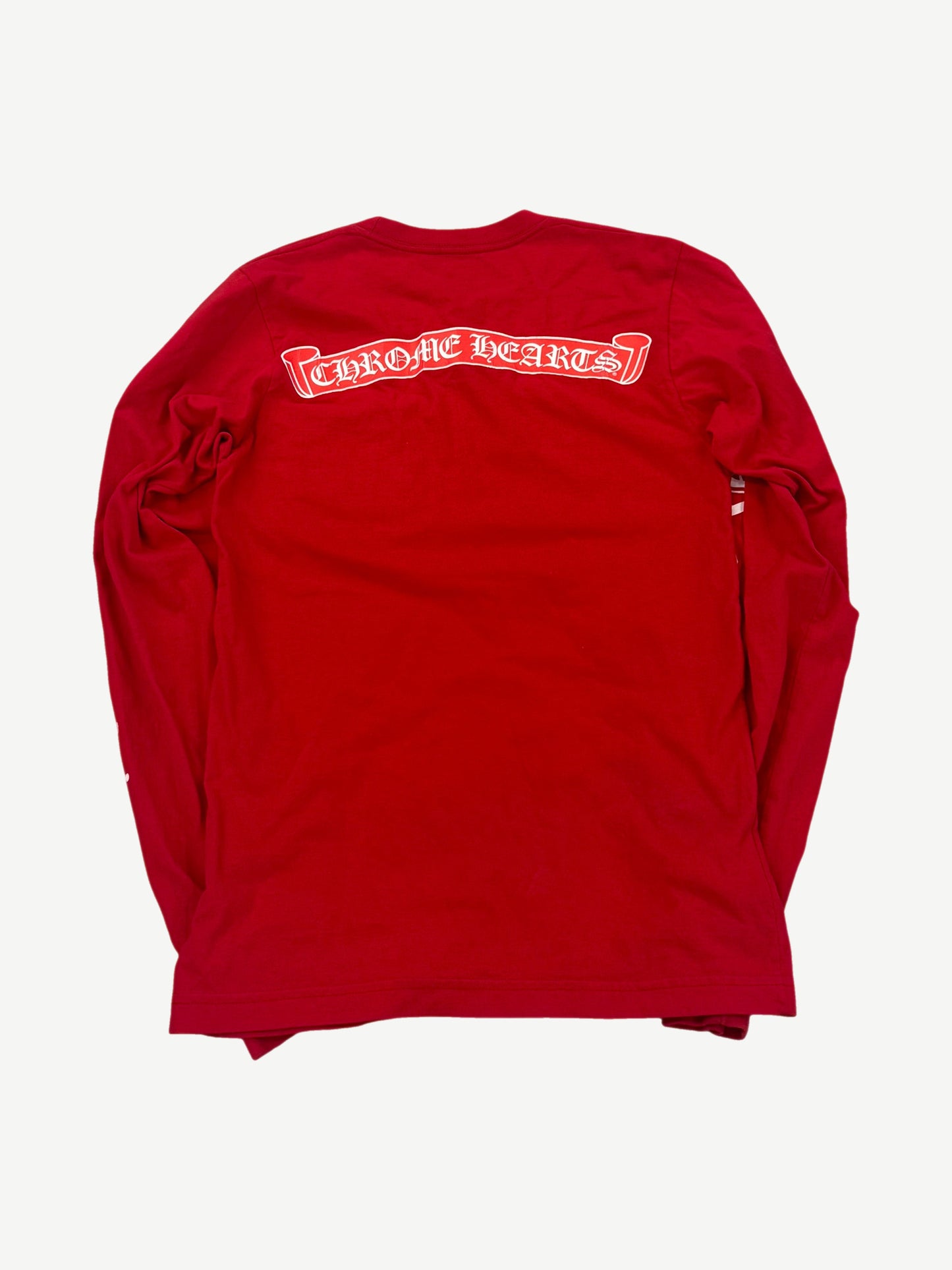 Chrome Hearts Red Horseshoe Scroll Longsleeve