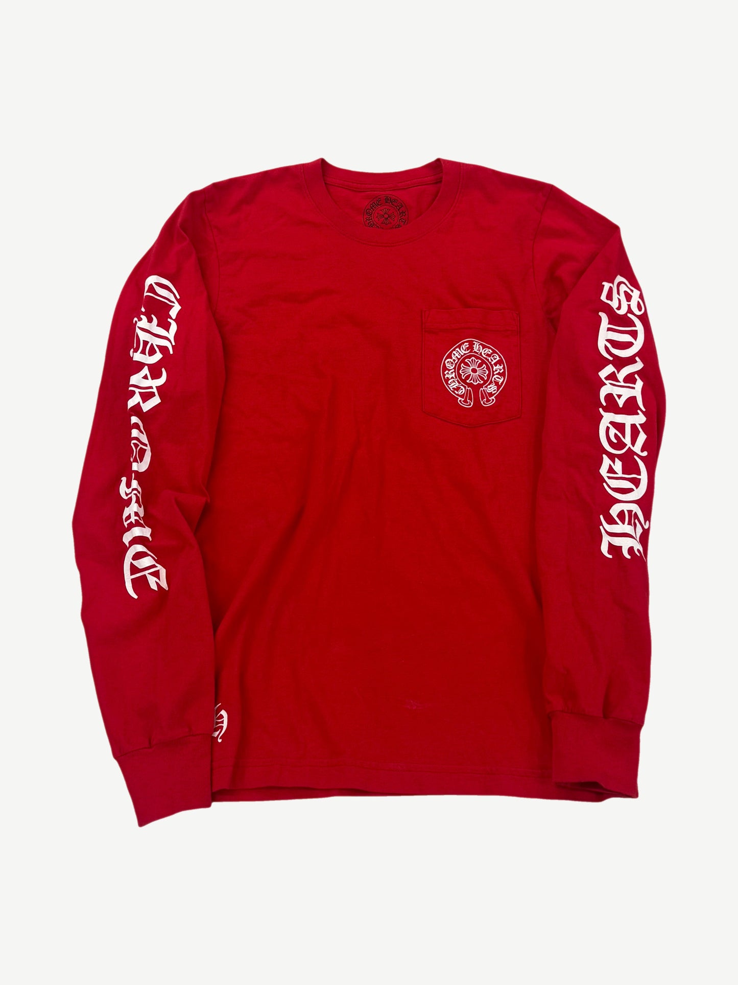 Chrome Hearts Red Horseshoe Scroll Longsleeve