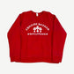 Chrome Hearts Red King Taco crewneck in red with white triple cross logo print and oversized boxy fit