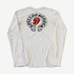 Chrome Hearts Rolling Stones thermal back with black Old English horseshoe logo around red tongue lips graphic