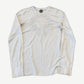 Chrome Hearts Rolling Stones cream waffle thermal long sleeve with small CH cross patch at neckline, front