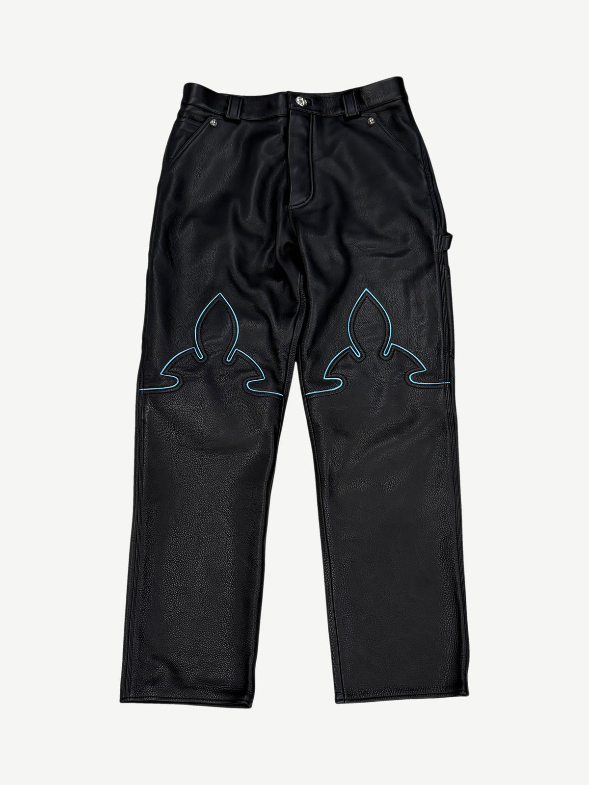 Chrome Hearts St. Barths Exclusive Fleur Leather Pants
