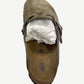 Chrome Hearts Taupe Suede Birkenstock Clogs