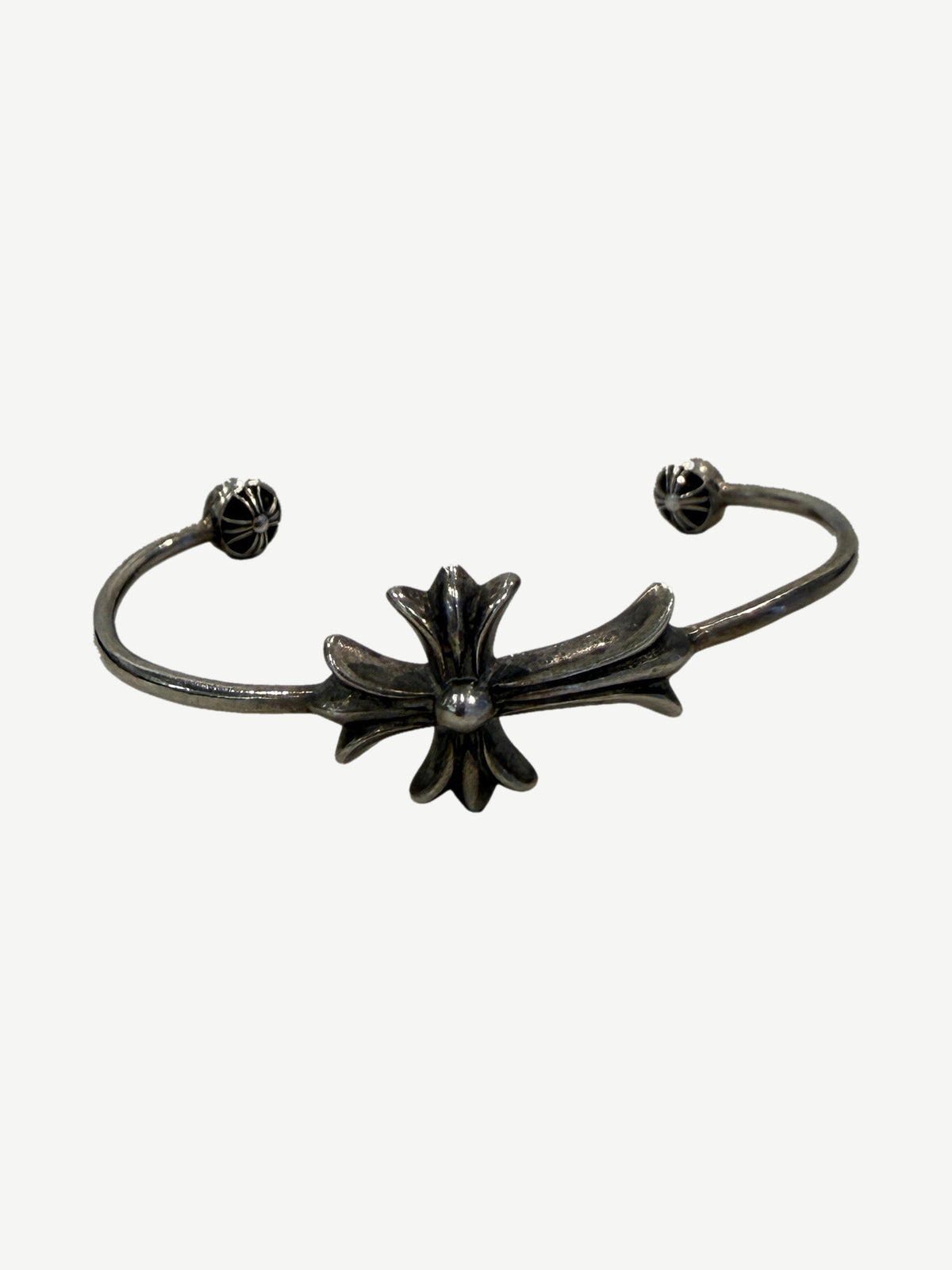 Chrome Hearts Tiny CH Cross Skinny Bangle Bracelet
