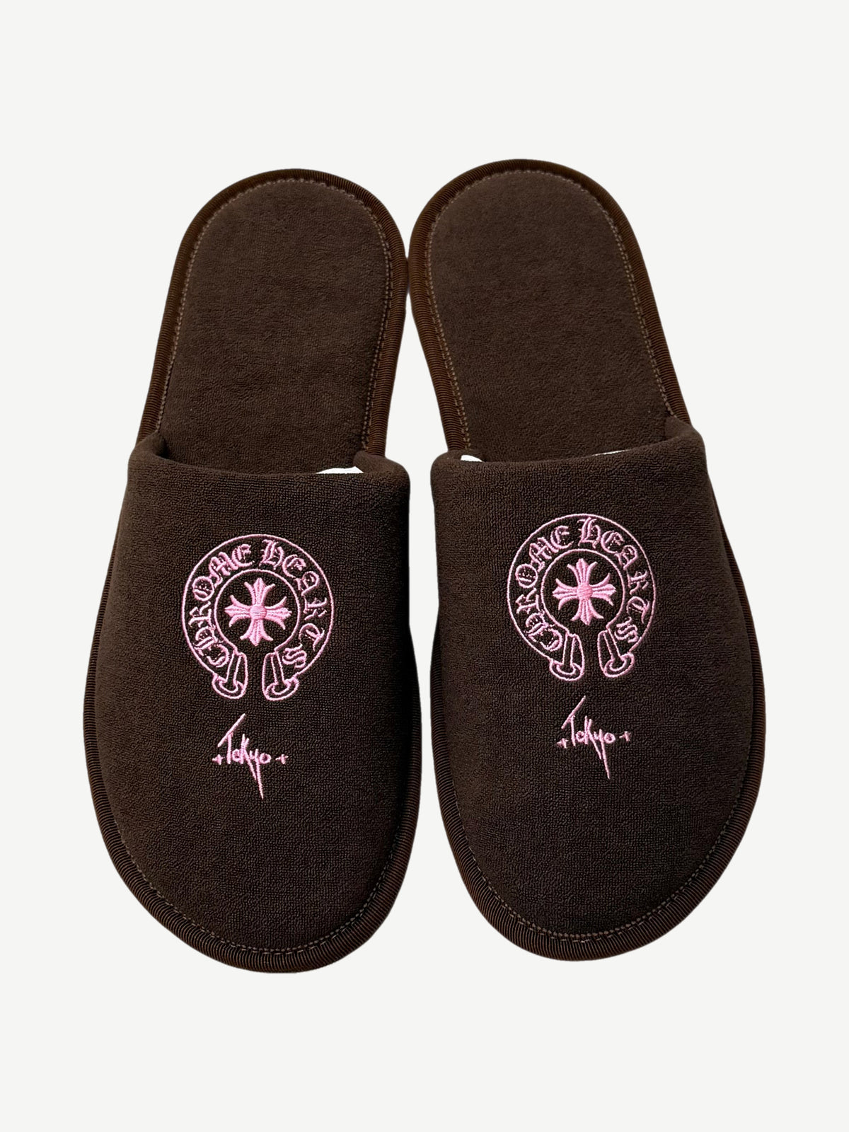 Chrome Hearts Tokyo Exclusive Brown House Slippers