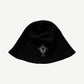 Chrome Hearts Vintage Black Cross Skully Thermal Beanie