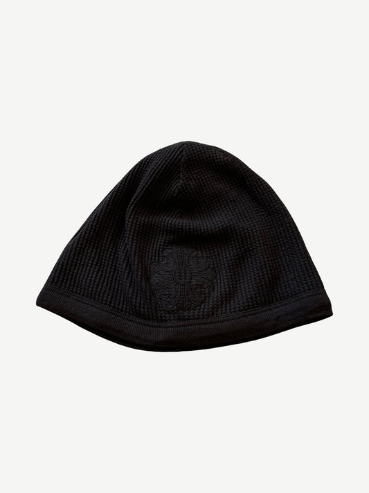 Chrome Hearts Vintage Black Plus Cross Thermal Skully Beanie