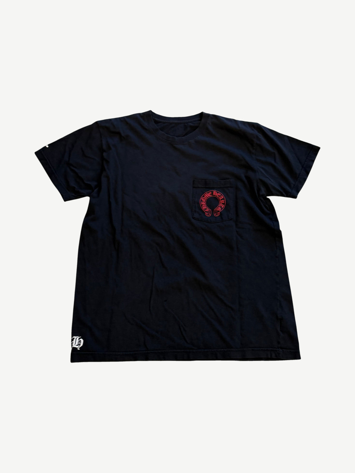 Chrome Hearts Vintage Black Red Horseshoe Cemetery Tee
