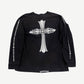 Chrome Hearts Vintage Double Floral Cross Vertical Logo Longsleeve