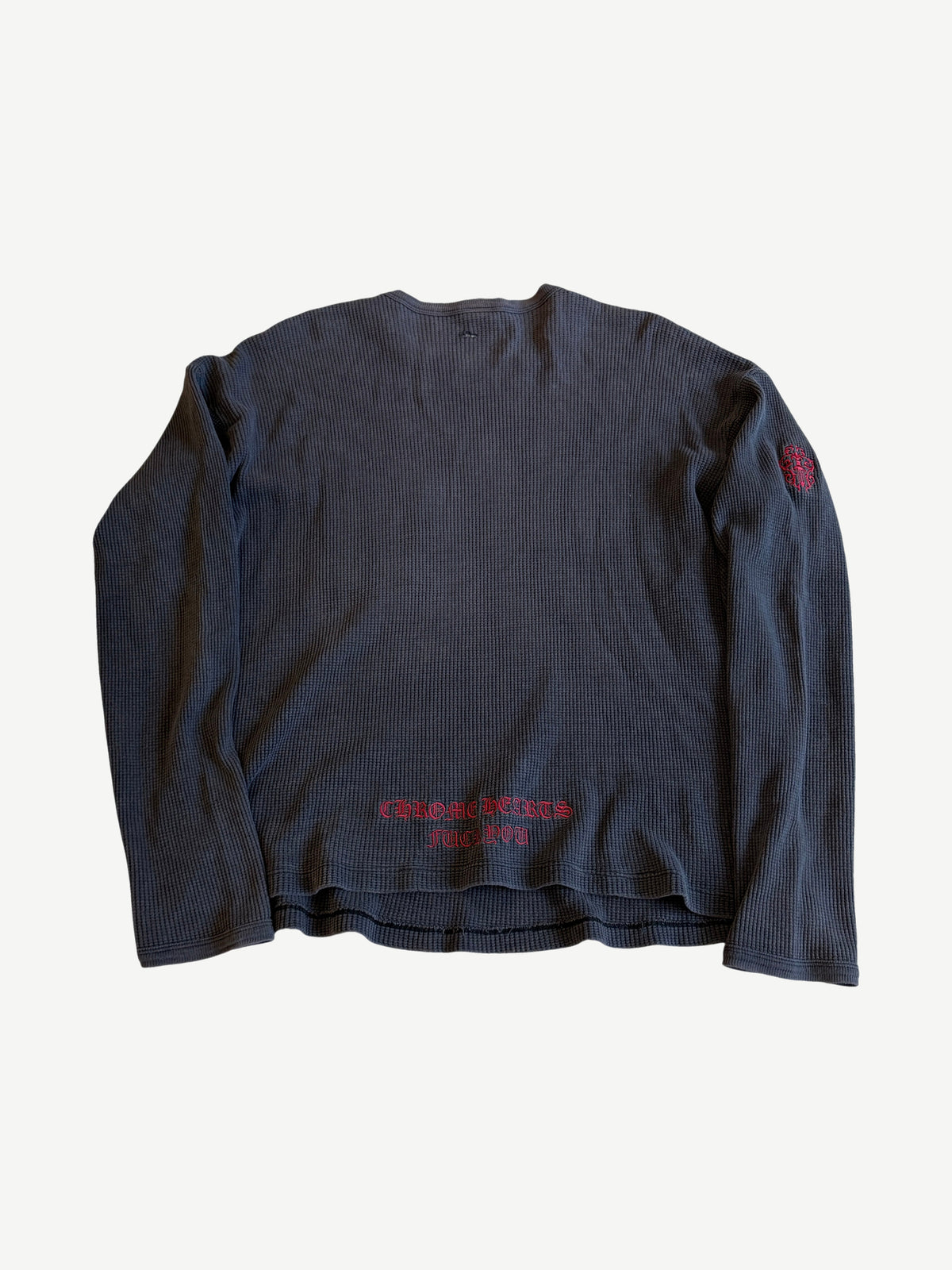 Chrome Hearts Vintage Faded Fuck You Vine Dagger Thermal Longsleeve