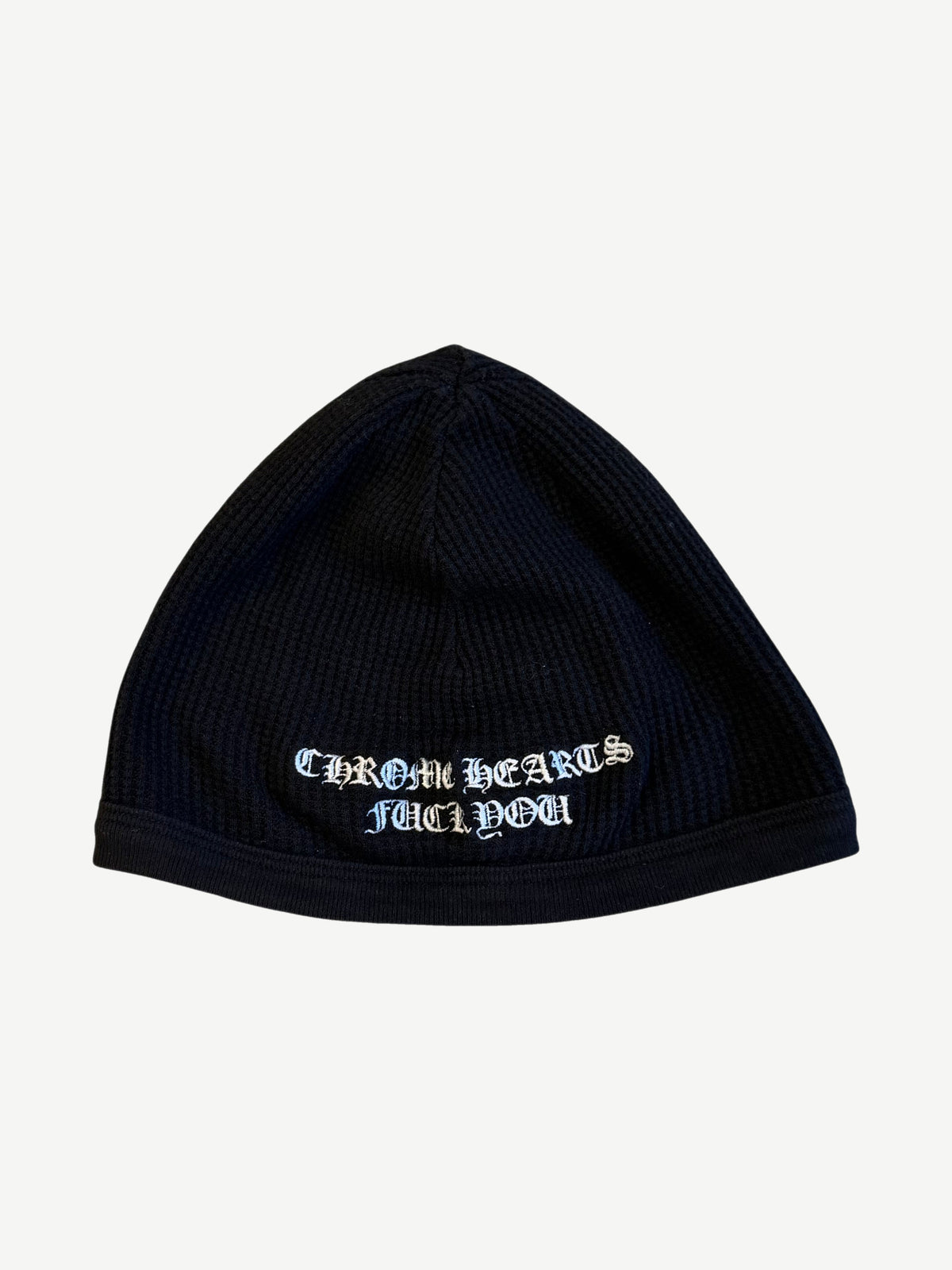 Chrome Hearts Vintage Fuck You Embroidered Thermal Skully Beanie