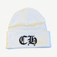 Chrome Hearts White Black CH Logo Beanie