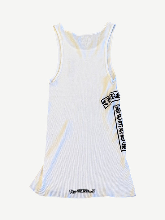 Chrome Hearts White Black T-Bar Logo Tank Top