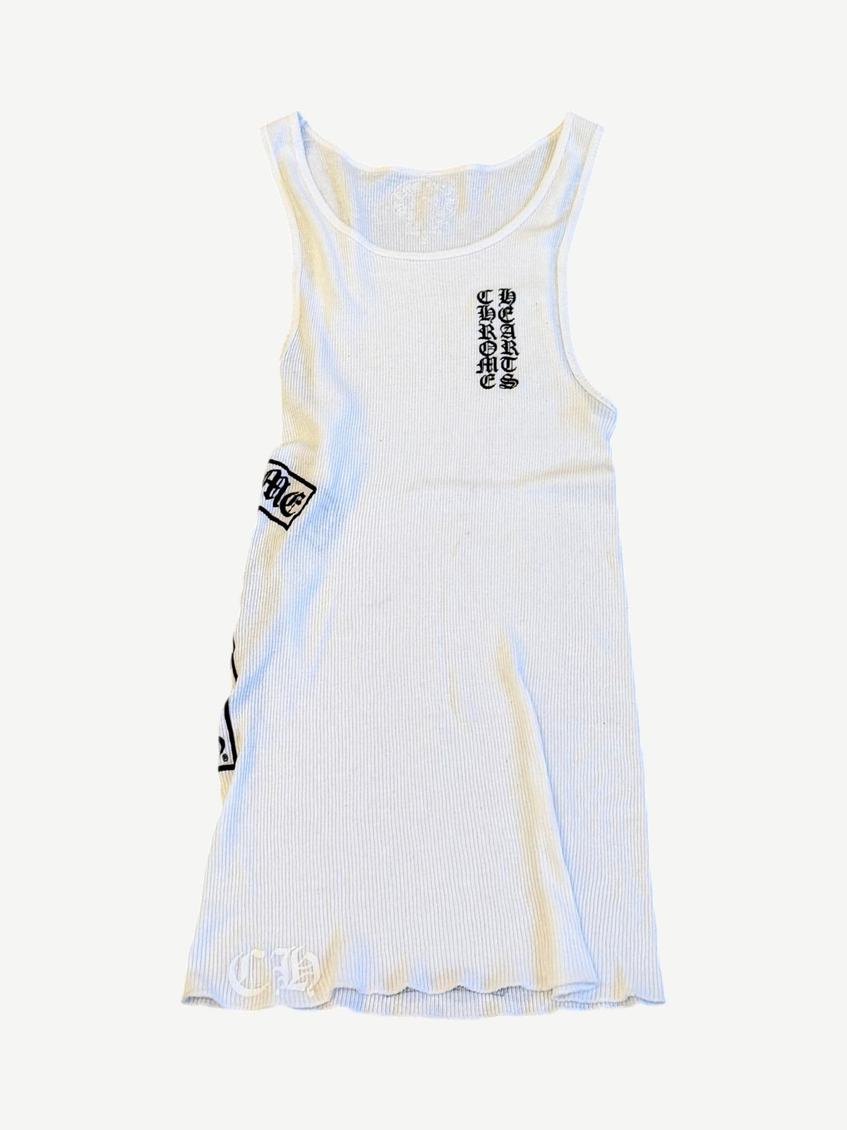 Chrome Hearts White Black T-Bar Logo Tank Top