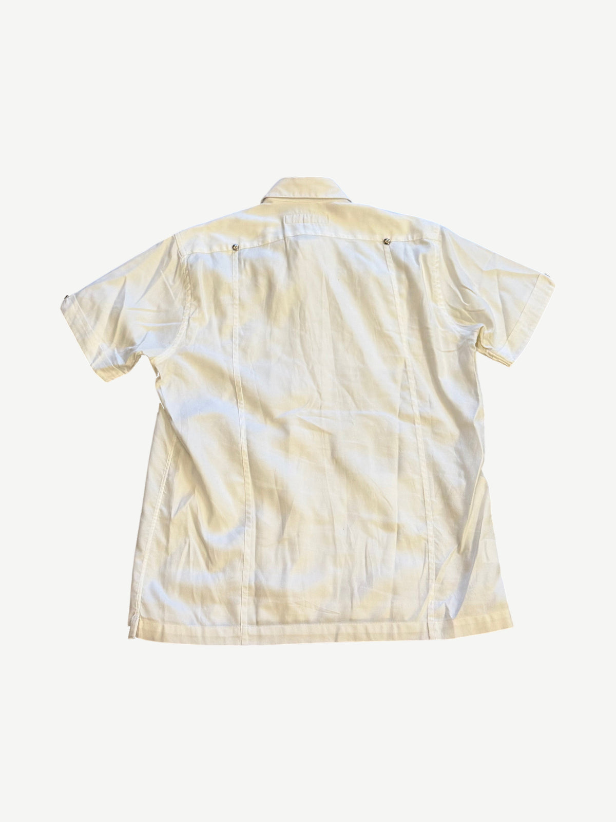 Chrome Hearts White Cuban Triple Cross Button Up Shirt