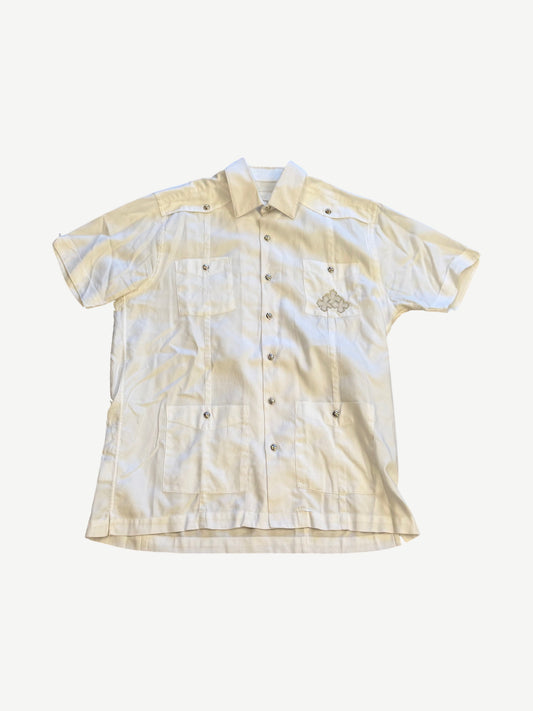 Chrome Hearts White Cuban Triple Cross Button Up Shirt