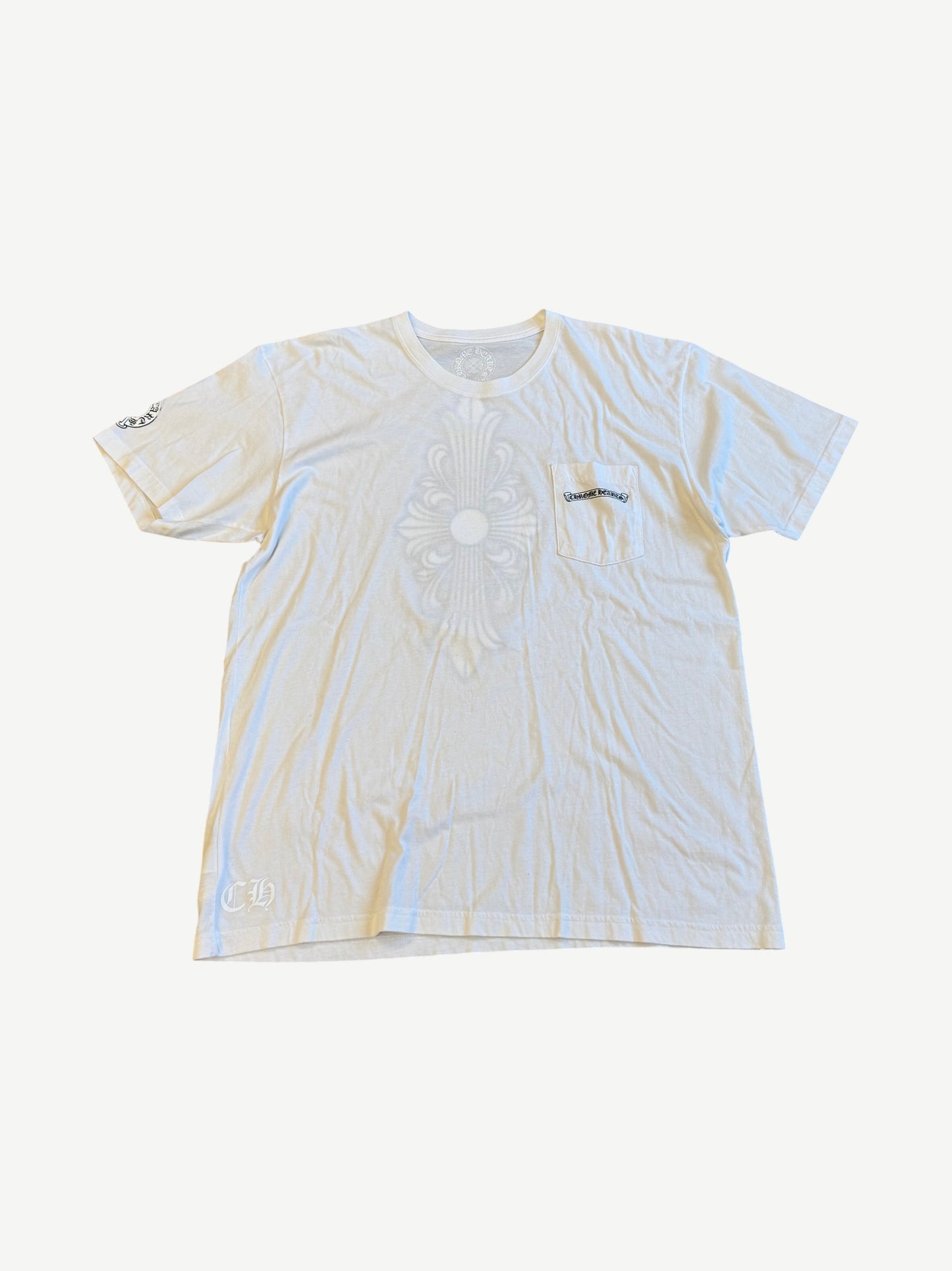 Chrome Hearts White Floral Cross Tee
