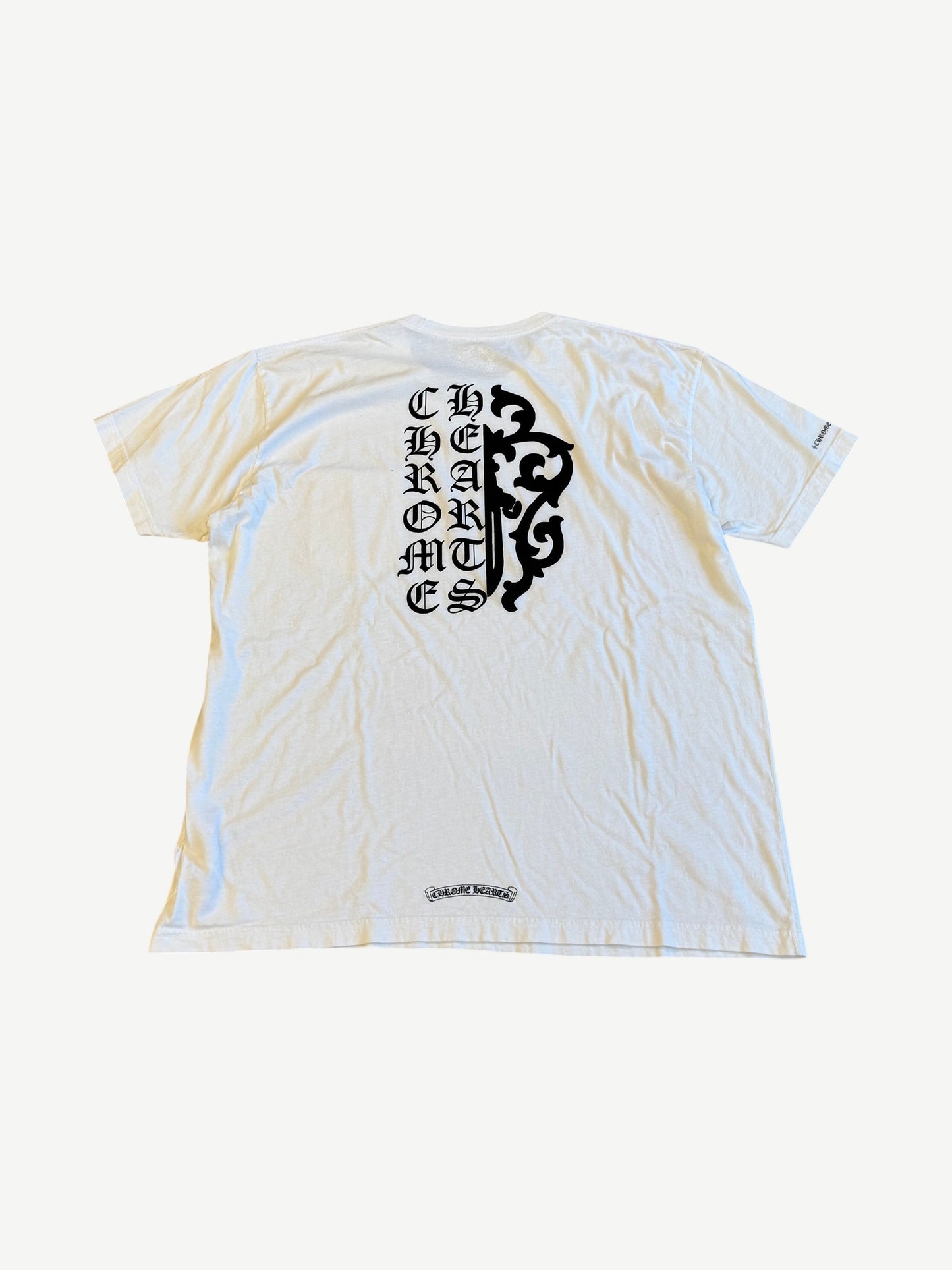Chrome Hearts White Half & Half Vine Dagger Tee