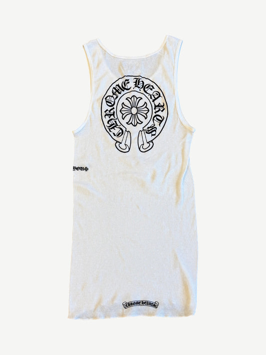 Chrome Hearts White Horseshoe Fuck You Tank Top
