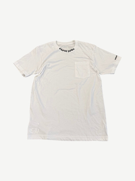 Chrome Hearts White Love You Neck Logo Tee